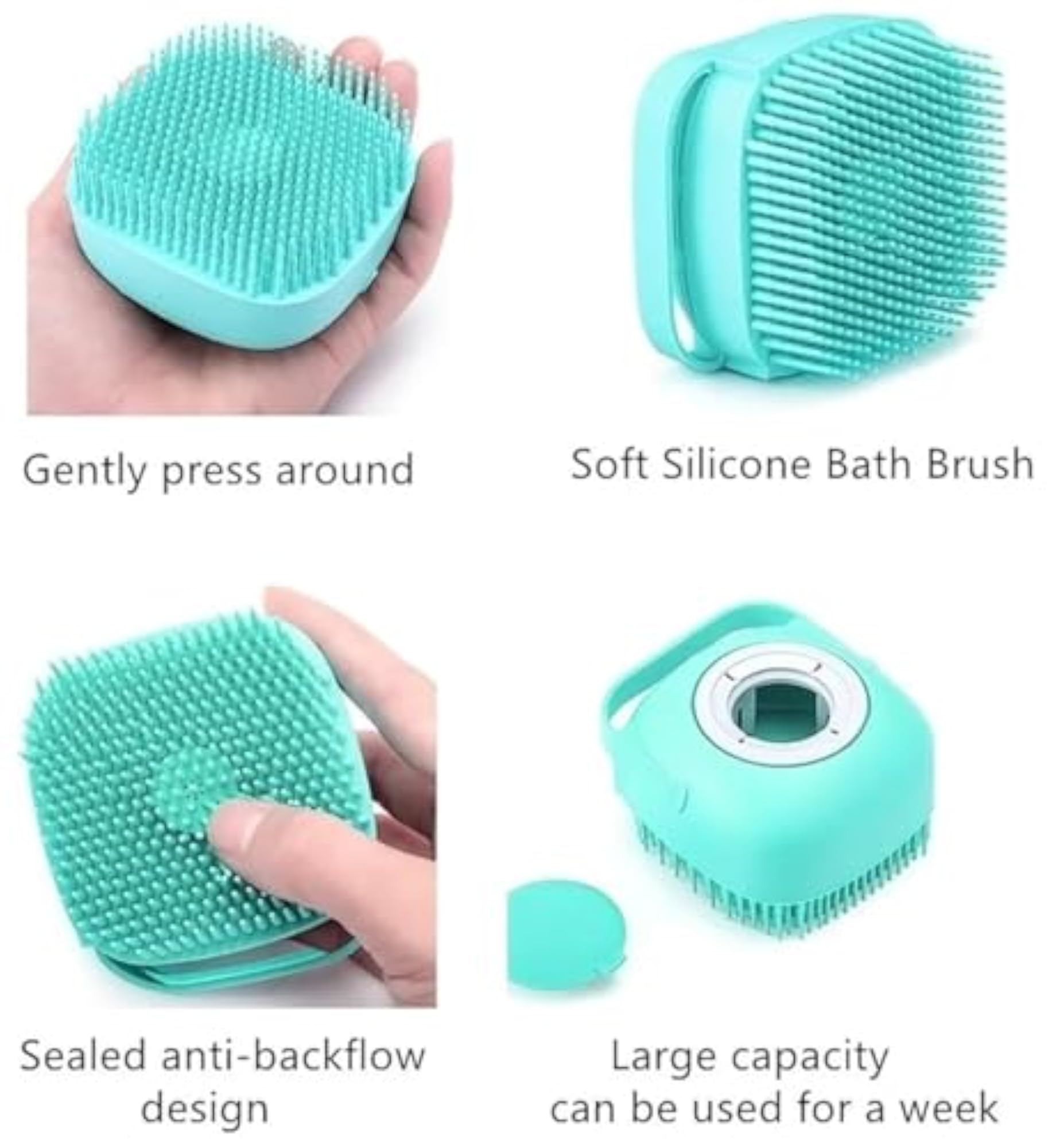 Silicone Brush with Shower Gel Dispenser